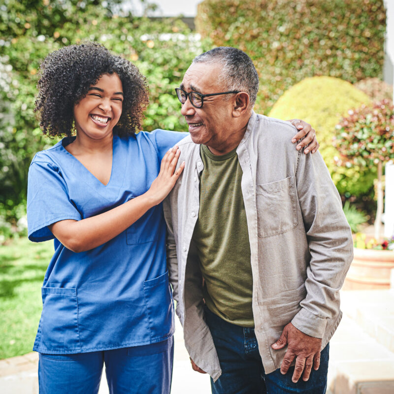 Nurse communicating with patient regarding Transitional Care Services