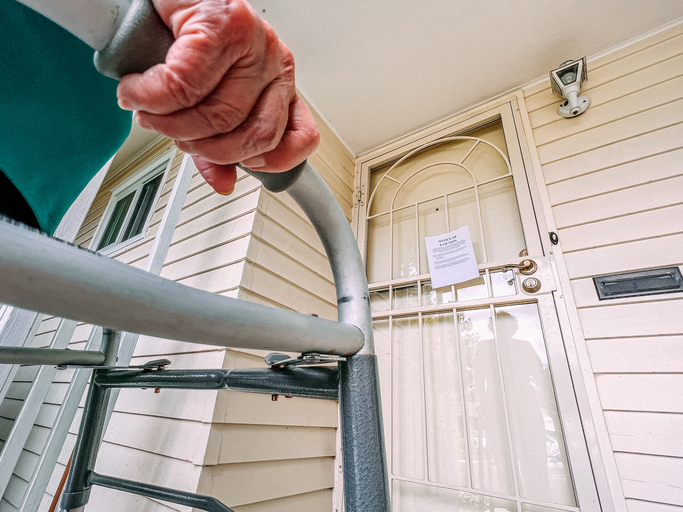 Patient experiencing transitional care event arrives home to eviction notice