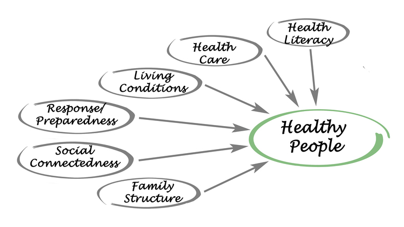 Social Determinants of Health factors contributes to healthy people